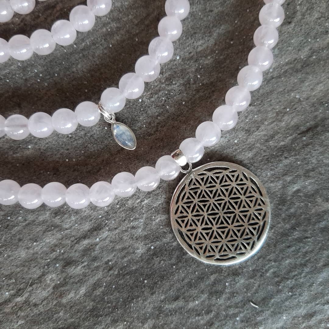 Sautoir Quartz rose