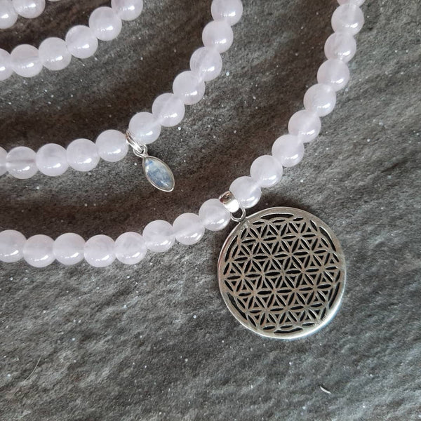 Sautoir Quartz rose