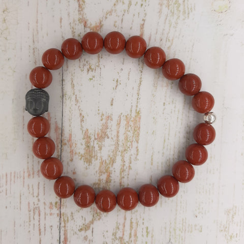 Jaspe rouge avec bouddha